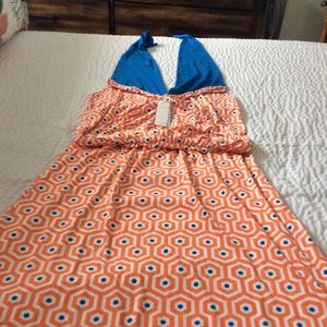 NWT Mud Pie Maxi long sundress.  Size large.  Orange.